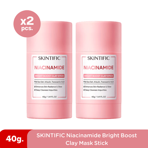 2 x SKINTIFIC Clay Mask Stick Brighthen Booster Niacinamide Skin Radiance 40g - Picture 2 of 14