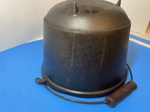 Vintage antiker Griswold Gusseisen Wasserkocher mit Fuß "Sicherheit" Nr. 9 Teile-Nr. 864 3 Beinig - Bild 15 von 24
