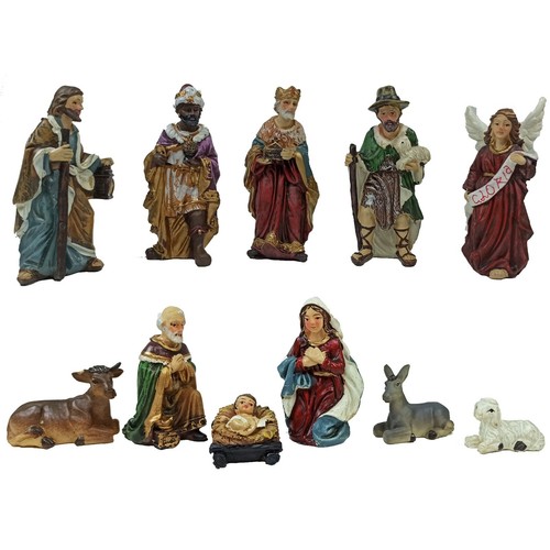 Set Presepe 9 Cm Personaggi Natività Pastori Natale Statuette Re Magi 3516 - Imagen 2 de 3