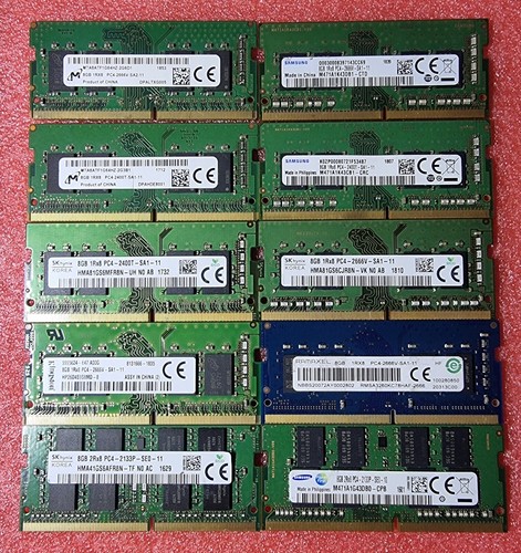 Mixed Speed Job Lot 10x8GB DDR4 PC4 2133 2400 2666 SODIMM Laptop RAM Memory - Picture 1 of 1