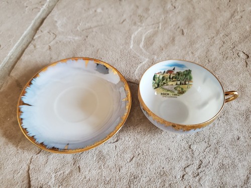 Austria Demitasse Cup Saucer Plate Set QUALITATS ERZEUGNIS Vintage EIGL - Picture 6 of 11