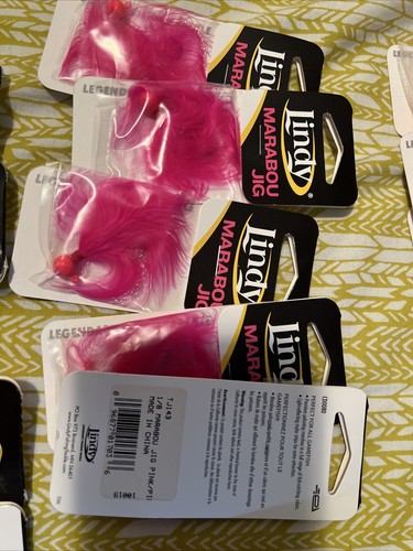 25 Lindy marabou Jigs Ball 1/8 Oz & 1/4 oz Fish Fishing - Picture 4 of 6
