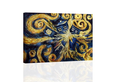 Exploding Tardis - CANVAS OR PRINT WALL ART - Picture 1 of 2