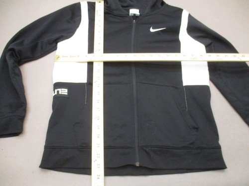 NIKE THERMA-FIT Size XL Boy BLK Cotton Blend Full Zip Pocket Athletic Jacket 900 - Picture 6 of 11