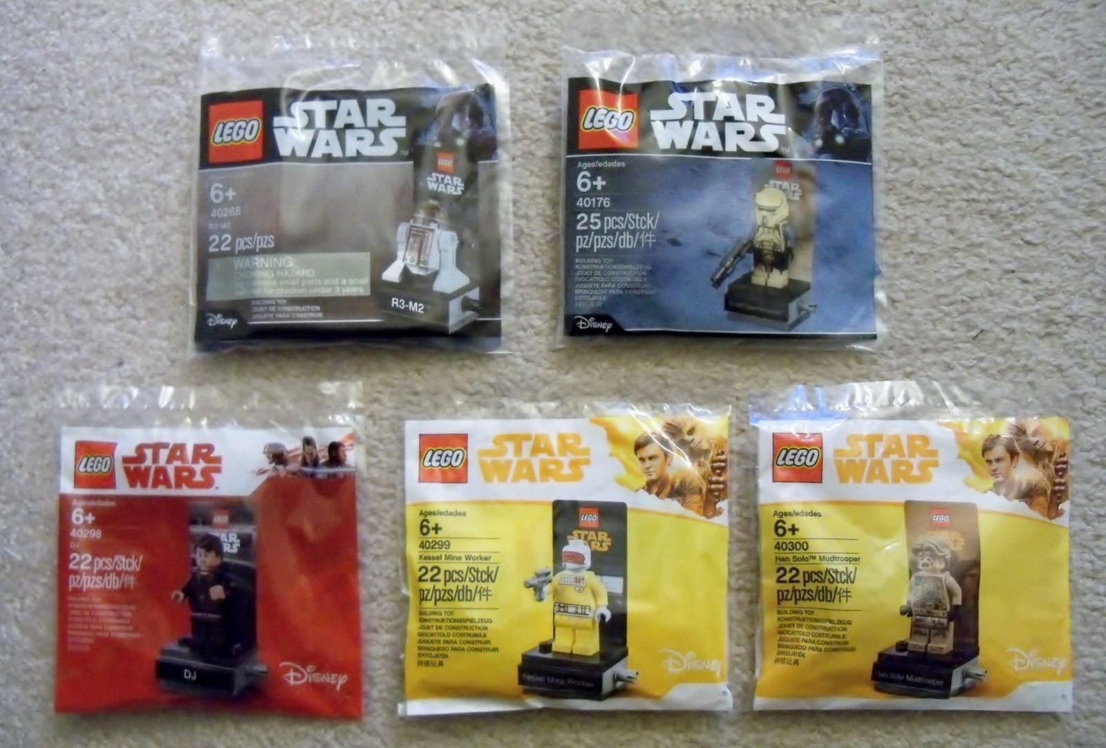 LEGO Star Wars - Rare - Set Of 5 - 40176 40268 40298 40299 40300 Han Solo - New LEGO Star Wars - Rare - Set Of 5 - 40176 40268 40298 40299 40300 Han Solo - New
