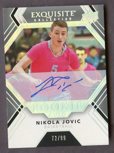 2022 UD Goodwin Champions NIKOLA JOVIC Exquisite Collection Rookie Auto #/99 HOT