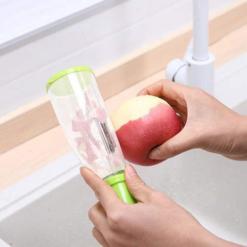 Peeler with Container Stainless Steel Fruit Knife Tools Kitchen Gadgets New - Picture 5 of 7