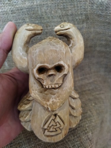 Figura Odín. Estatua de madera de Odín tallada a mano figura de dios nórdico decoración mitología - Imagen 14 de 15