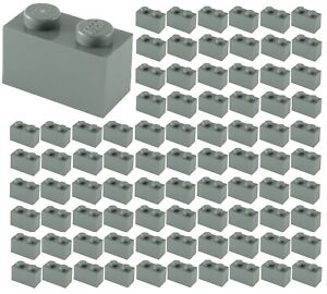 LEGO 14 Dark Bluish Gray 1x2 Bricks Brick 3004