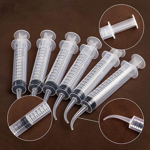 2pcs Clear Disposable Dental Irrigation Syringe With Curved Tip Dental Kit 1-b - Bild 8 von 8