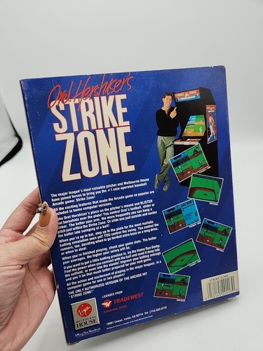 Virgin Games Orel Hershiser's Strike Zone IBM PC Big Box Complete in Box - Picture 4 of 4