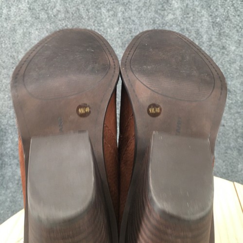Lucky Brand Botki Damskie 9 M Vennia Botki Brązowe Skóra Pull On Heels - Zdjęcie 8 z 17
