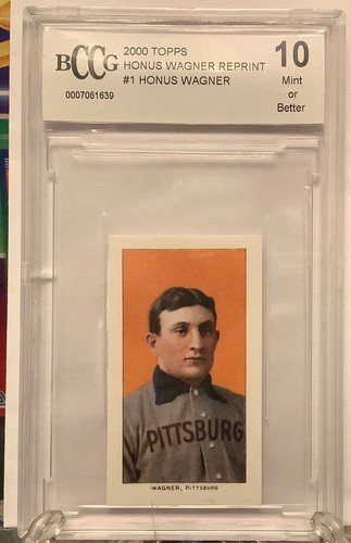 HONUS WAGNER Topps 2000 Reprint Bccg 10 MINT T206 Pittsburg Pirates - Picture 2 of 4