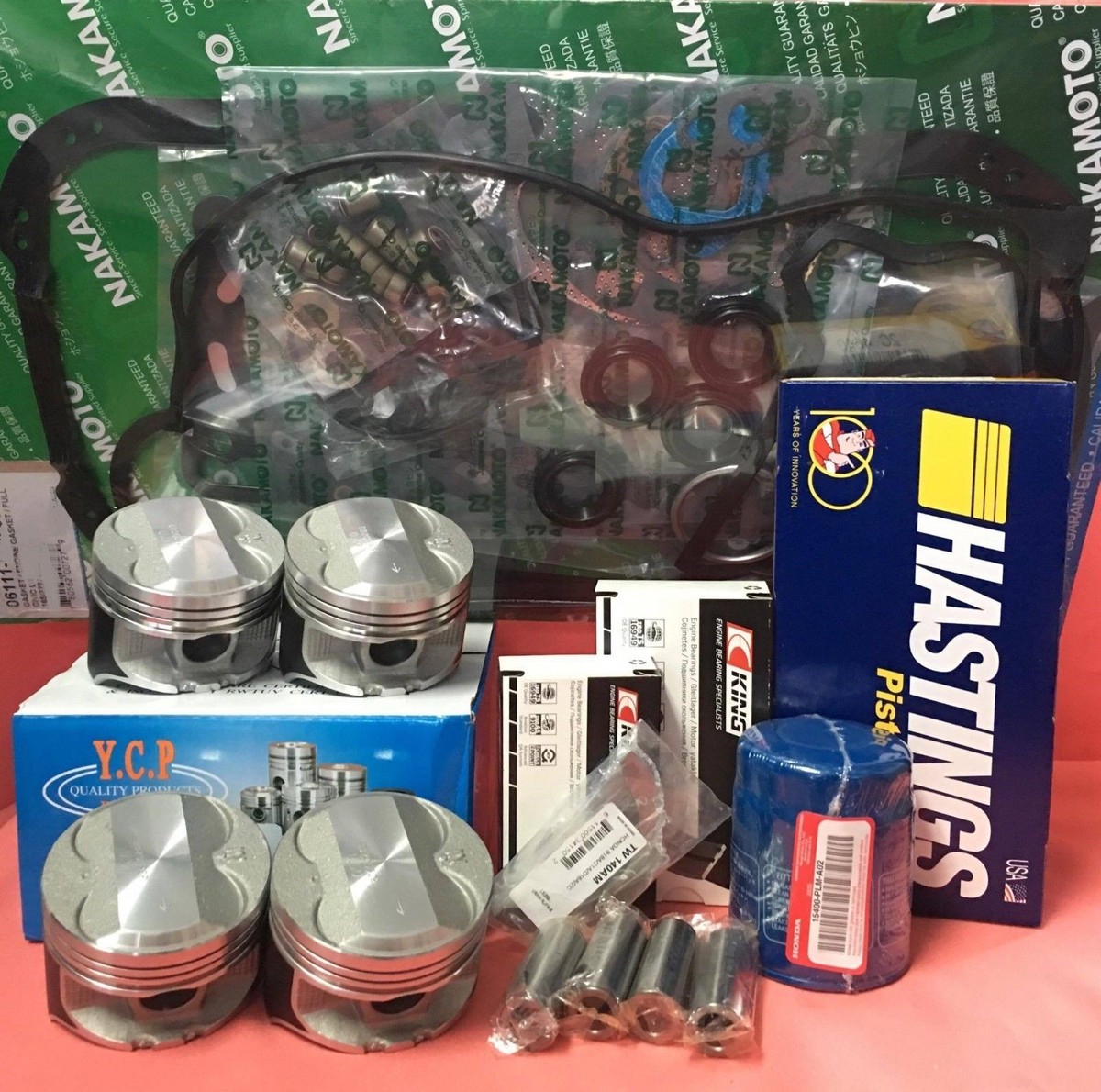 YCP P29 75.5MM HighComp Teflon Coated Pistons Engine Kit Civic