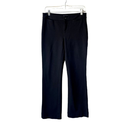 NYDJ Wide Leg Pants Size 4 Womens Classic Trouser Black Dress Slimming Office