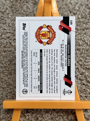 2022-23 Topps UEFA #169 ANTHONY ELANGA MANU Future Stars Man United, Rookie - Picture 2 of 2