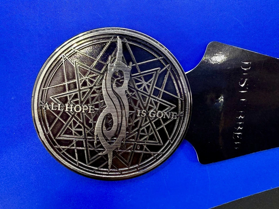 Banda Slipknot All Hope is Gone Disturbed Nuevo de Lote Antiguo 2009 Bravado Licencia Hebilla de Cinturón Foto 2 de 4