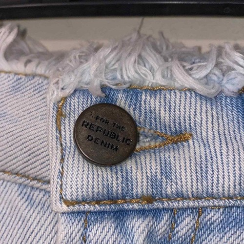 FOR THE REPUBLIC DENIM 2/25 gonna donna ragazza cotone blu chiaro lavaggio - Foto 4 di 9