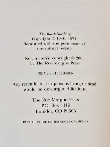 The Black Stocking By Constance Little and Gwenyth Little - Bild 3 von 3