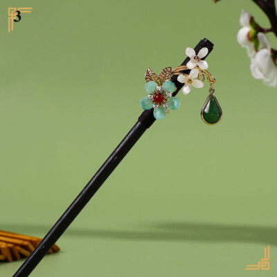 Retro Haarstäbchen Mit Quasten & Blumen – Handgemachte Haarnadel Für Damen Im Japanischen Oder Chinesischen Stil