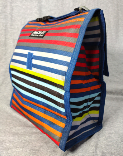 PackIt Freezable Lunch Bag Multicolor Stripe 8" x 10" x 5" Foldable - Picture 3 of 17