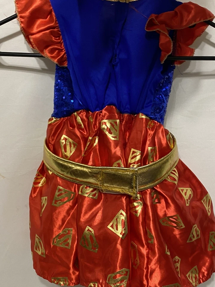 Marvel Rubies Supergirl Costume Halloween Cos play Extra Small W/ Cape & Belt - Image 3 of 4