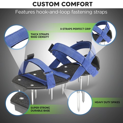 Lawn Aerator Shoes – Ready-to-Use Pre-Assembled – One-Size-Fits-All Gardening... - Picture 3 of 9