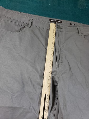 Michael Kors Pants Sz 40x32 Mens Gray Chino Work Career Cotton Straight NWT - Picture 9 of 15
