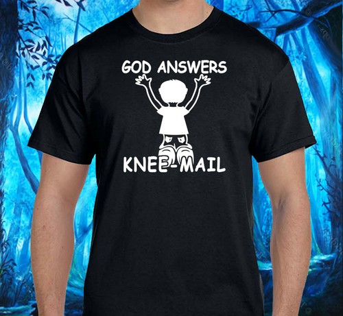 GOD ANTWORTET KNIEPOST T-Shirt - mit Kind Farbe wählbar - 100% Baumwolle S-X - Bild 12 von 19