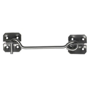 Heavy Duty 6 150mm Black Cabin Hook Eye Shed Door Garden Side