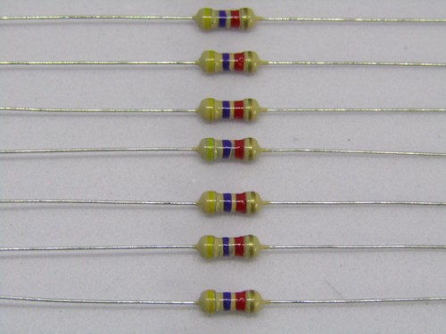 Carbon Film Resistor 4 Band 5% Tolerance 1/4W Power 1k ohm ~ 820k ohm 1.4w Power - Picture 26 of 117