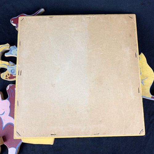 Antique 1920s Wooden Childs Puzzle Rabbits and Animals 16 pc Good Condition - Picture 11 of 12