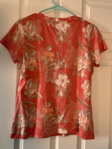 St John s Bay Womens PL Short Sleeve Top,Soft & Flattering Fit,Coral Scoop Neck - Picture 2 of 9