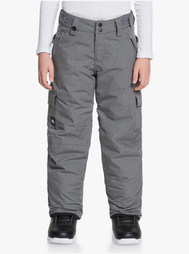 Quiksilver Youth Boy's Porter 10K Waterproof Ski and Snowboard Pants, Grey - Picture 7 of 8