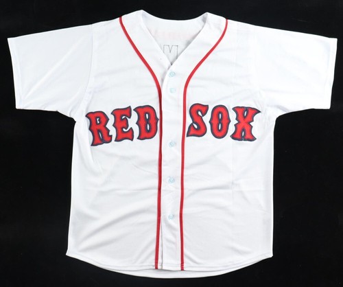Johnny Damon Signed Boston Red Sox Home Jersey (Beckett) 2xSeries Champ 04 & 09 - Picture 3 of 7