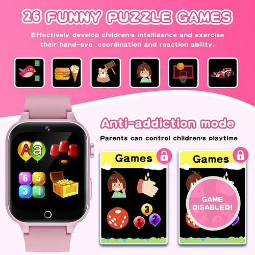 Kids Smart Watch Gift for Girls Age 5-12, Video Camera Music Player Pedometer - Picture 4 of 12