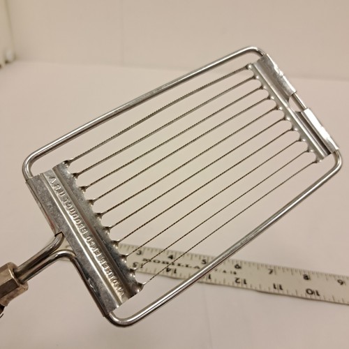 Vtg Ekco Tomato Egg Cheese Onion Butter Serrated Slicer Tool Black Wood Handle - Picture 5 of 10