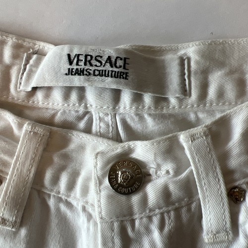 Versace Couture Straight Leg Jeans Men's Size 32x30 (46) White - Picture 4 of 14