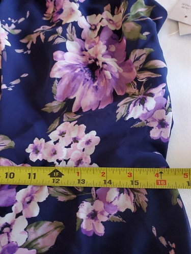 R & K Women’s Sz 14 Purple, Pink, Navy Floral Belted Zip Sleeveless Maxi Dress. - Picture 8 of 13