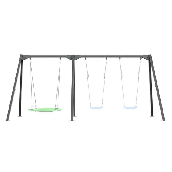 Qls Schaukelgestell Bis 200 Kg Gestell FüR 3 Schaukeln Nestschaukel Stabil Stahl-image
