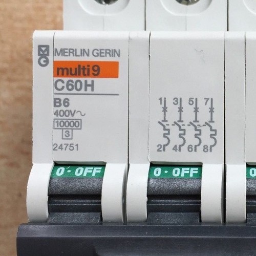 Merlin Gerin Multi 9 C60H Type B 4 POLE 6 AMP MCB Breaker NEW Z2481 - Picture 3 of 6