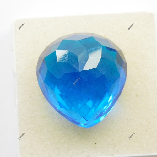 Piedra preciosa de gran tamaño certificada 73,55 quilates creada en laboratorio corte pera tanzanita azul - Imagen 5 de 13