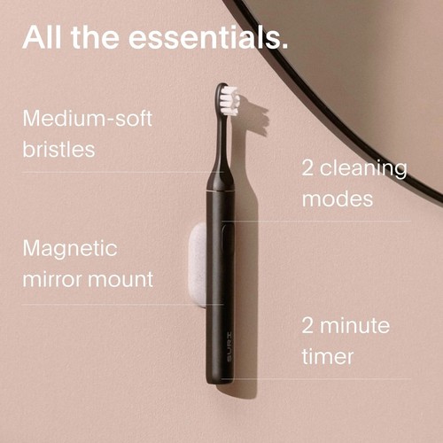 SURI Sustainable Sonic Electric Toothbrush Self Cleaning Case Midnight Black - Picture 6 of 13