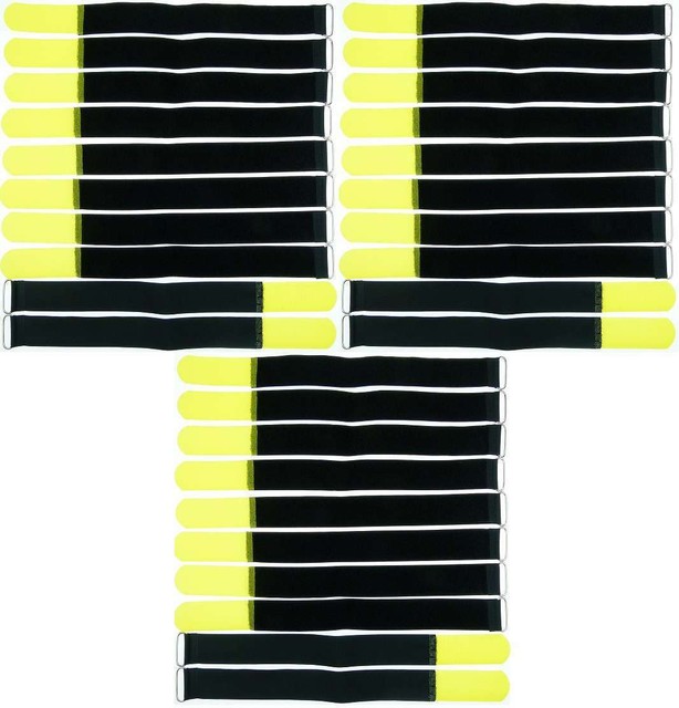 30 Kabelbinder Klettverschluss 40 cm x 40 mm gelb Klettband Klettkabelbinder Öse 30 Kabelbinder Klettverschluss 40 cm x 40 mm gelb Klettband Klettkabelbinder Öse
