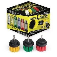 Drill Brush Power Scrubber 3 Piece Multi-use 3 piece Drill powered brush set