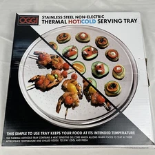 OGGI Stainless Steel Non-Electric Thermal Hot or Cold 14” Serving Tray  