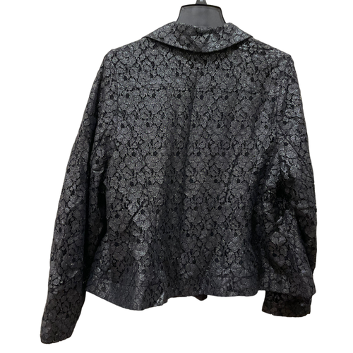 NEW LANE BRYANT PLUS SIZE LACE MOTO JACKET SZ 20 Black angled side zip dress - Picture 5 of 10