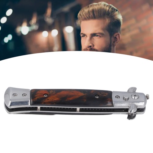 Switchblade Oil Hair Comb Stainless Steel Automatic Spring Folding Comb Fold HB0 - Picture 2 of 12