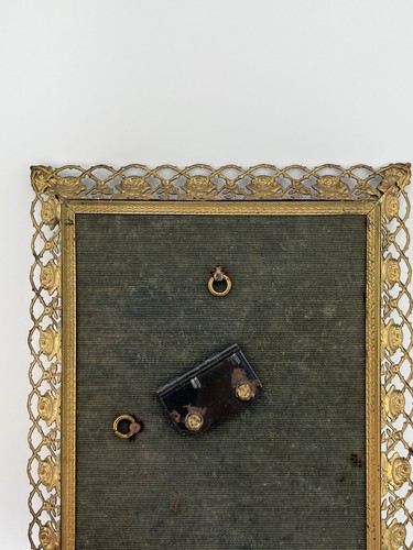 Vintage Decorative Photo Frame with Roses and Intricate Design, Metal, Gold Tone - Picture 8 of 15