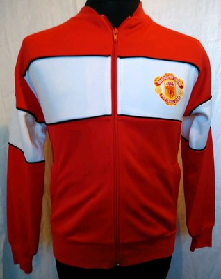 man utd retro tracksuit top
